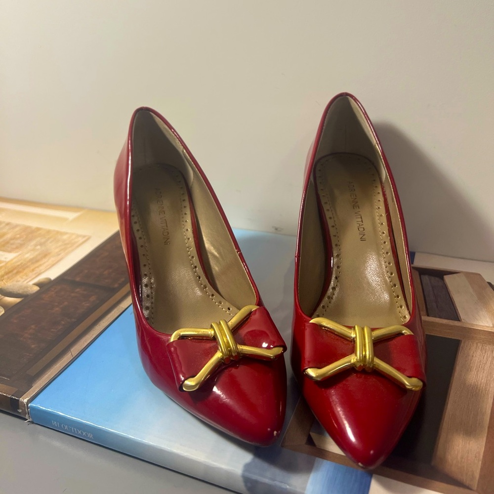 Almost new Red high heels by Adrienne Vittadini